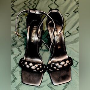 Black chunky heel